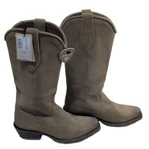 Ariat Leather Western Boot Memphis Burnt Taupe Light Brown Women's 5.5B 10047003